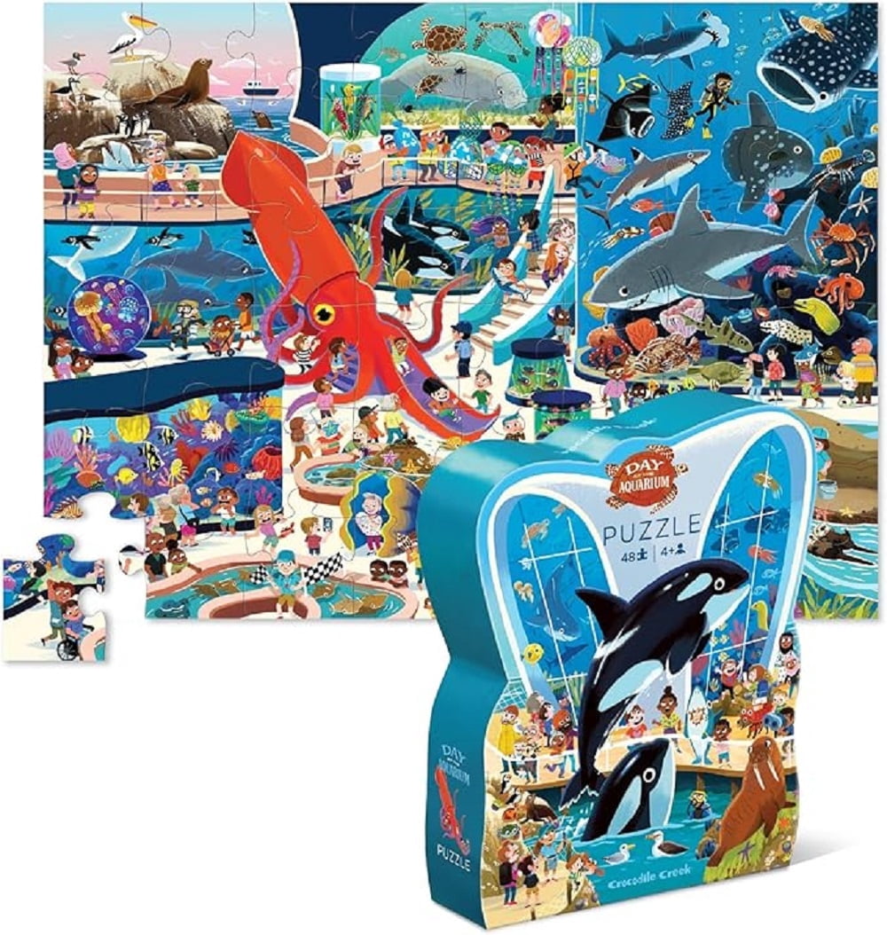 AQUART1,2,3,4セット Crocodile Creek 48-Piece Jigsaw Floor Puzzle - Fun Floor Puzzles