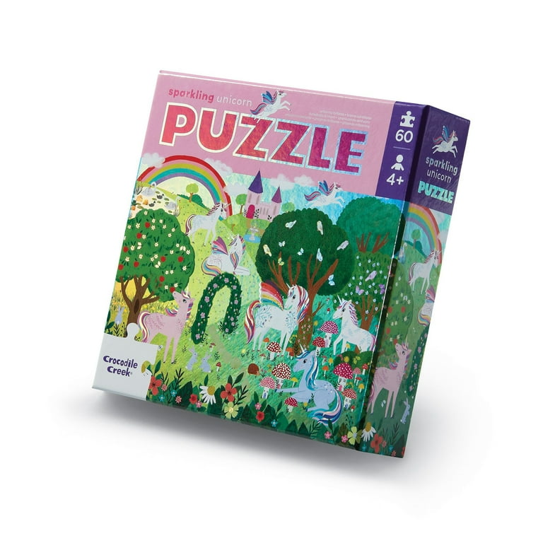 Crocodile Creek Sparkling Unicorn Holographic Foil Puzzle: 60 Pcs