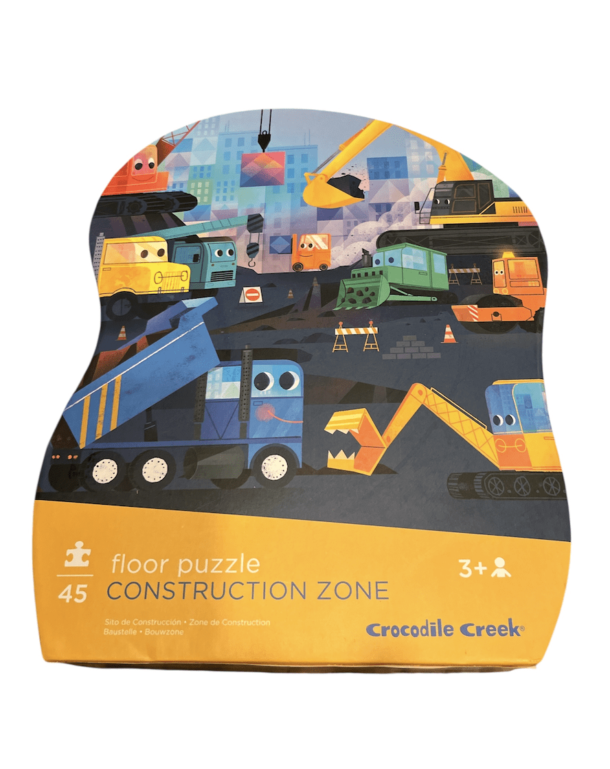 Crocodile Creek floor puzzle, Construction Zone, 45 pieces, 3+