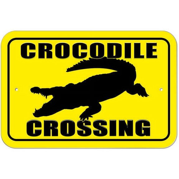 Crocodile Crossing Sign