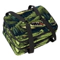 thumbnail image 1 of Crocodile Double Layered Insulated Lunch Bag with Two Compartments, Large Capacity, Handheld Portable Lunch Bag for Refrigerated Meals - 7.1x11.4x16.1 Inches, 1 of 6
