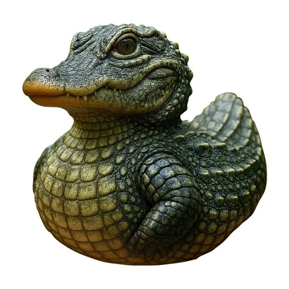 Crocodile Duck - Funny Animal Duck Figurine Whimsical Animal Ducks Statue Collectible Dashboard Duck for Home Office Desktop Car Dashboard Decoration