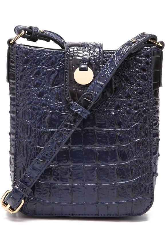 Crocodile Embossed Small Crossbody Bag Fashionable Buckle Decoration Women's Luxury Wallet