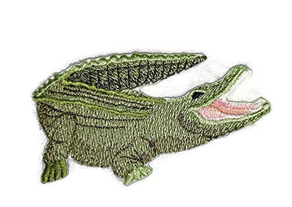Crocodile Embroidered Iron On/Sew Patch [3.85" X 2.17"] - Walmart.com