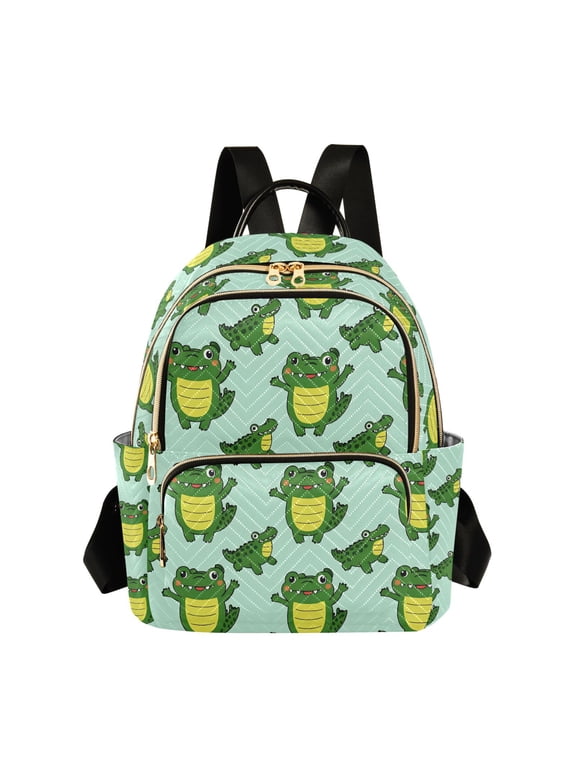 Crocodile Fashion Backpack for Women Lightweight College Travel Casual Daypack