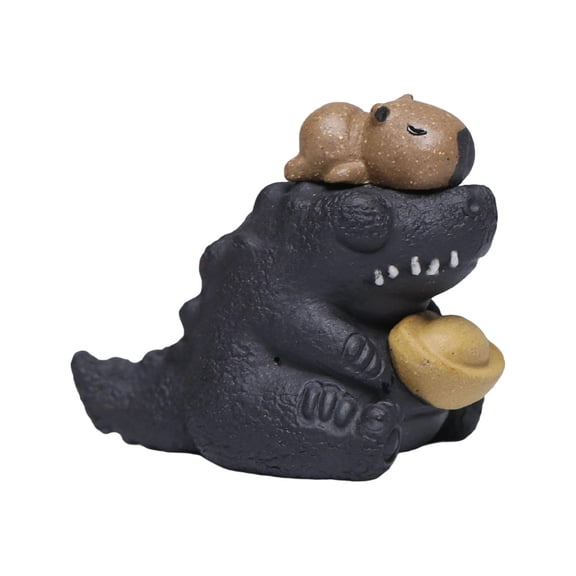 Crocodile Figurine Desk Pet Tabletop Ornament with Lifelike Shape for Tea Ceremony Enthusiasts Gift