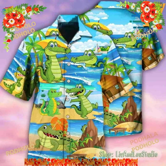 Crocodile Funny Hawaiian Shirt