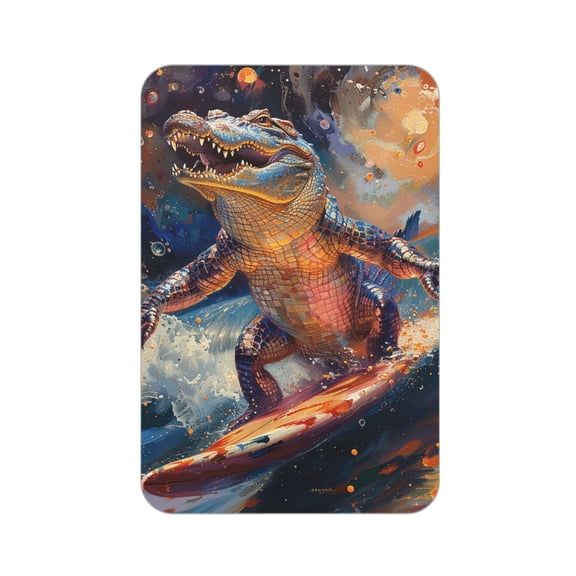 Crocodile Funny Surf Psychedelic Acrylic Fridge Magnets Decorative Refrigerator Magnets for Kitchen Office Whiteboard Locker