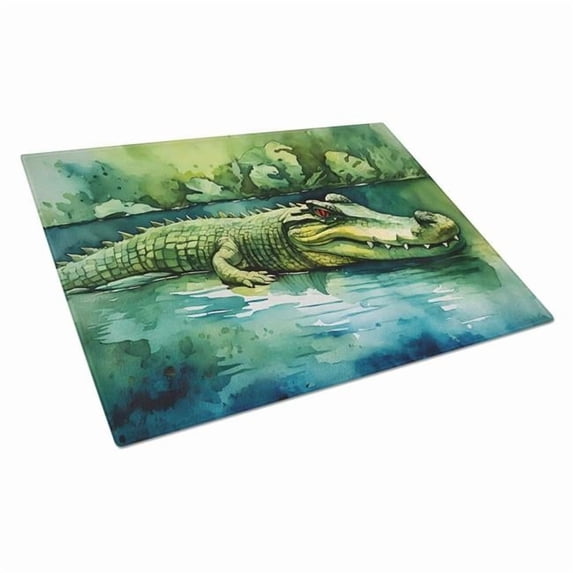 Crocodile Glass Cutting Board Large 12 in x 15 in