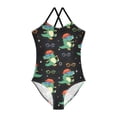 Crocodile Glasses Pattern Girls' One-Piece Swimwear 3T-10T Soft ...