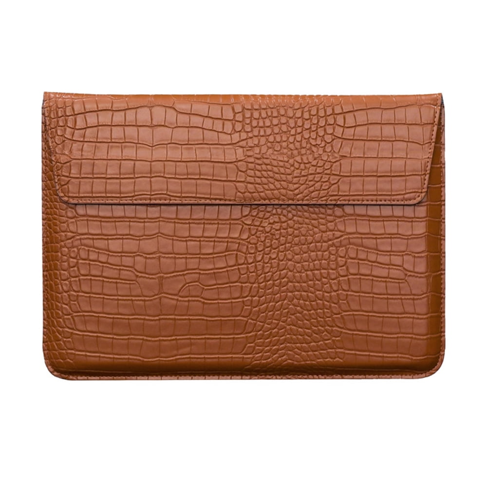 Crocodile Grain Faux Leather Flap Style Case Bag, 13 inch Laptop Stand