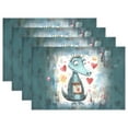 thumbnail image 1 of Crocodile Hearts Blue 12×18 inch Placemats Heat Resistant Washable Foldable Rectangular Placemats Set Decoration Indoor Outdoor for Kitchen Dining Table 1PC, 1 of 8