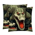 thumbnail image 1 of Crocodile Inserts Set - 2-Pack Decorative Pillows with Unique Patterns for Throw Pillow Covers for Home Decor, Sofa, Bed - Available in 16x16, 18x18 & 20x20, 1 of 6