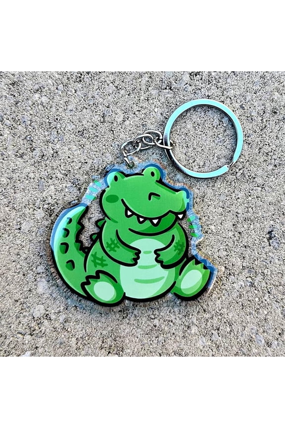 Crocodile Keychain | Cute Acrylic Keychain | Kawaii animal keychain | alligator keychain | reptile keychain | kawaii gator keychain | zoo