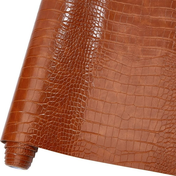 Crocodile Leather Fabric 53"x12" PU for Embossed Making Sewing Skin Grain Sheets Fabric Material DIY Upholstery Crafts Handbags Furniture Car Wrapping Leather Earrings Shoes Belt