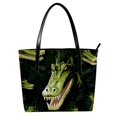 Crocodile Leather Stitching Handbag High Quality Fashion Women Portable