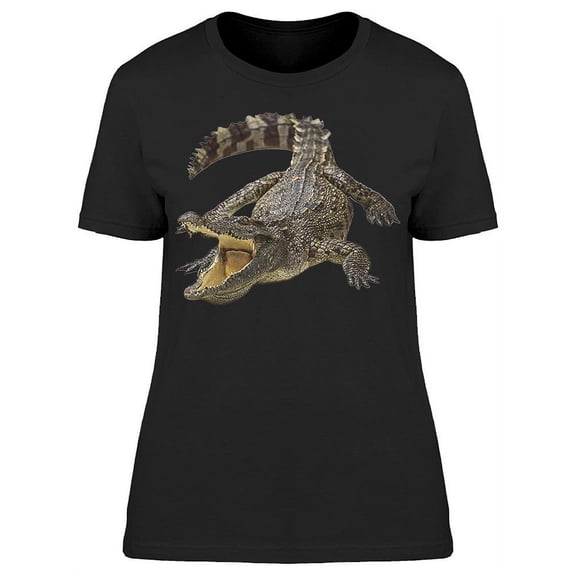 Crocodile Opening His Snout T-Shirt Women -Image by Shutterstock, Female Large
