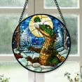 thumbnail image 1 of Crocodile Ornament Christmas 2025, Crocodile Stained Glass Window Hanging – Colorful Glass Ornament Gift for Men, Women, and Pet Lovers, 1 of 5
