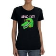 thumbnail image 1 of Crocodile Party Glasses Shaped T-Shirt Women -Image by Shutterstock, Female 3X-Large, 1 of 4