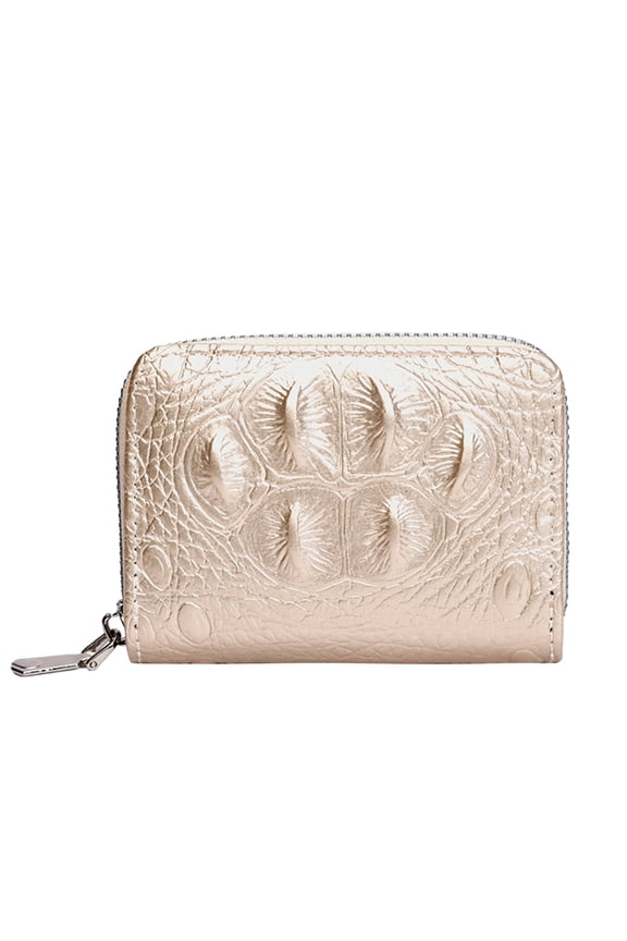Crocodile Pattern Card Case for Men and Women, Classic Wallet for Men & Women, Card Holder Wallet Multi Card Organizer Wallet with Zipper