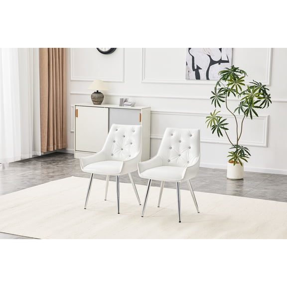 Crocodile Pattern PU Leather Accent Chair with Diamond Decor Backrest and Chrome Legs