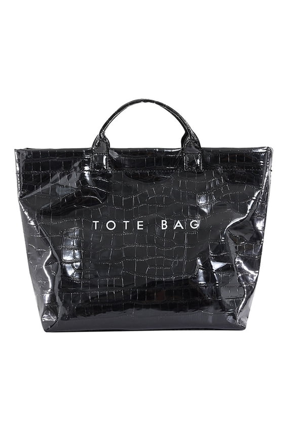 Crocodile Pattern Waterproof Tote Bag - Tear-Proof Large-Capacity Crossbody Messenger Bag for Commute/Travel (45x31x33cm)