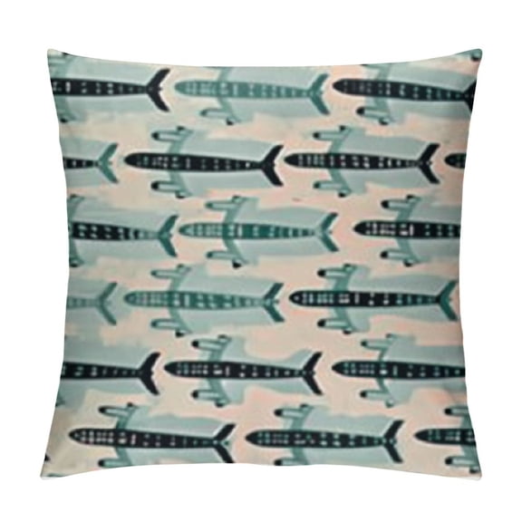 Crocodile Pillow Sham, Wild Animal Cartoon Pattern with Gator, Decorative Standard Queen Size Printed Pillowcase, Pale Teal Charcoal Grey Rose and White