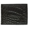 thumbnail image 1 of Crocodile Print Cowhide Leather Bifold Wallet with Center ID Window & Credit Card Slots 71152 CR, 1 of 8