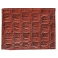 thumbnail image 1 of Crocodile Print Cowhide Leather Bifold Wallet with Flip ID Window & Credit Card Slots 71053 CR, 1 of 42
