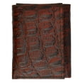 thumbnail image 1 of Crocodile Print Cowhide Leather Trifold Wallet with Center ID Window & Credit Card Slots 71055 CR, 1 of 7