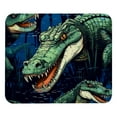 thumbnail image 1 of Crocodile Printed Square Desk Mat Mousepad, 8.3x9.8 Inch, Non-Slip Rubber Bottom, Suitable for Office and Gaming, 1 of 6