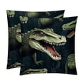 thumbnail image 1 of Crocodile Set of 2 Velvet Throw Pillow with Unique Patterns - 16x16, 18x18, 20x20 Inches for Various Occasions - Pillows Covers Throw Pillow Inserts Pillow Inserts, 1 of 6