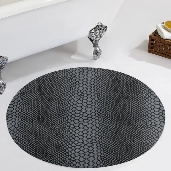 Crocodile Silver Round Carpet Circle Rug Outdoor Patio Area Rug Washable Large Area Rugs Hallway Room Decor Fitness Mats