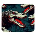 thumbnail image 1 of Crocodile Square Non-Slip Rubber Bottom Printed Desk Mat Mouse Mat Gaming Mousepad Desk Pad - 8.3x9.8 Inch, Suitable for Office and Gaming, 1 of 6
