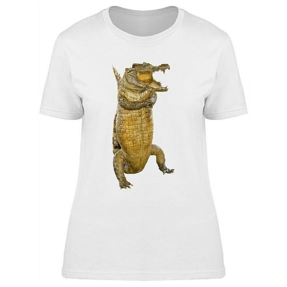 Crocodile Standing In Back Legs T-Shirt Women -Image by Shutterstock, Female 3X-Large