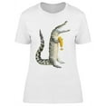 thumbnail image 1 of Crocodile Standing T-Shirt Women -Image by Shutterstock, Female x-Large, 1 of 2