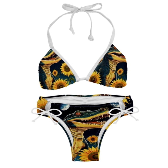 Crocodile Starry Sky Sunflower Detachable Sponge Adjustable Strap Bikini Set Two-Pack Swimsuit Swim Suits Swim Wear