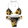 thumbnail image 1 of Crocodile Starry Sky Sunflower Detachable Sponge Adjustable Strap Bikini Set Two-Pack Swimsuits for All Occasions, 1 of 6