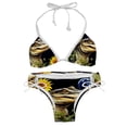 thumbnail image 1 of Crocodile Starry Sky Sunflower Detachable Sponge Adjustable Strap Bikini Set Two-Pack for Various Scenes, 1 of 6