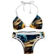 thumbnail image 1 of Crocodile Starry Sky Sunflower Swim Suit Bikini Sets with Detachable Sponge & Adjustable Strap, Two-Pack - Versatile Swimwear for Any Occasion, 1 of 6