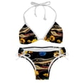 thumbnail image 1 of Crocodile Starry Sky Sunflower Swimming Suit Bikini Set Bikinis, Detachable Sponge, Adjustable Strap, Two-Pack, Beach Pool Party Vacation Wear, 1 of 6