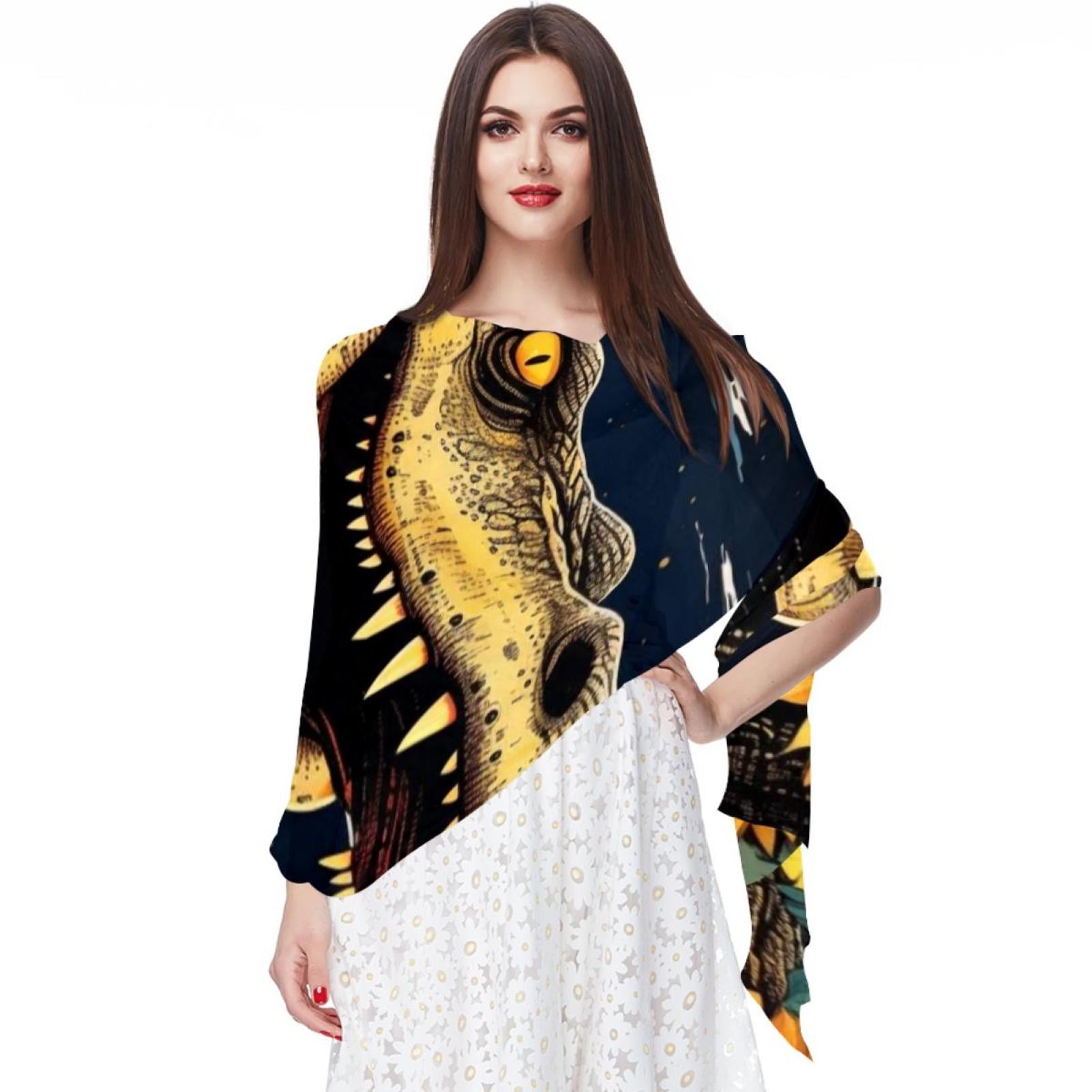 Crocodile Chiffon Flowy Wrap main image 1