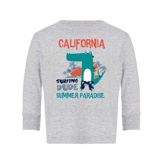 Crocodile, Surfing Dude Long Sleeve Toddler -Image by Shutterstock, 5 Toddler