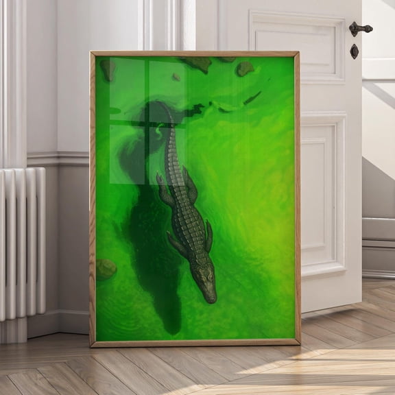 Crocodile Swamp Reptile Wildlife Poster Unframed Paper Print