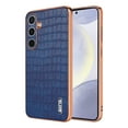 thumbnail image 1 of Crocodile Texture PU Leather Cover for Samsung Galaxy A16 5G/4G, All-Inclusive Camera Lens Protection (without Lens Film) Case Luxury Plating Slim Fit Anti-Fall Plating Frame Phone Case, Blue, 1 of 8