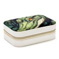 thumbnail image 1 of Crocodile Velvet Portable Jewelry Box with Removable Compartment - Necklace, Earring, and Travel Organizer - Gift, 1 of 7