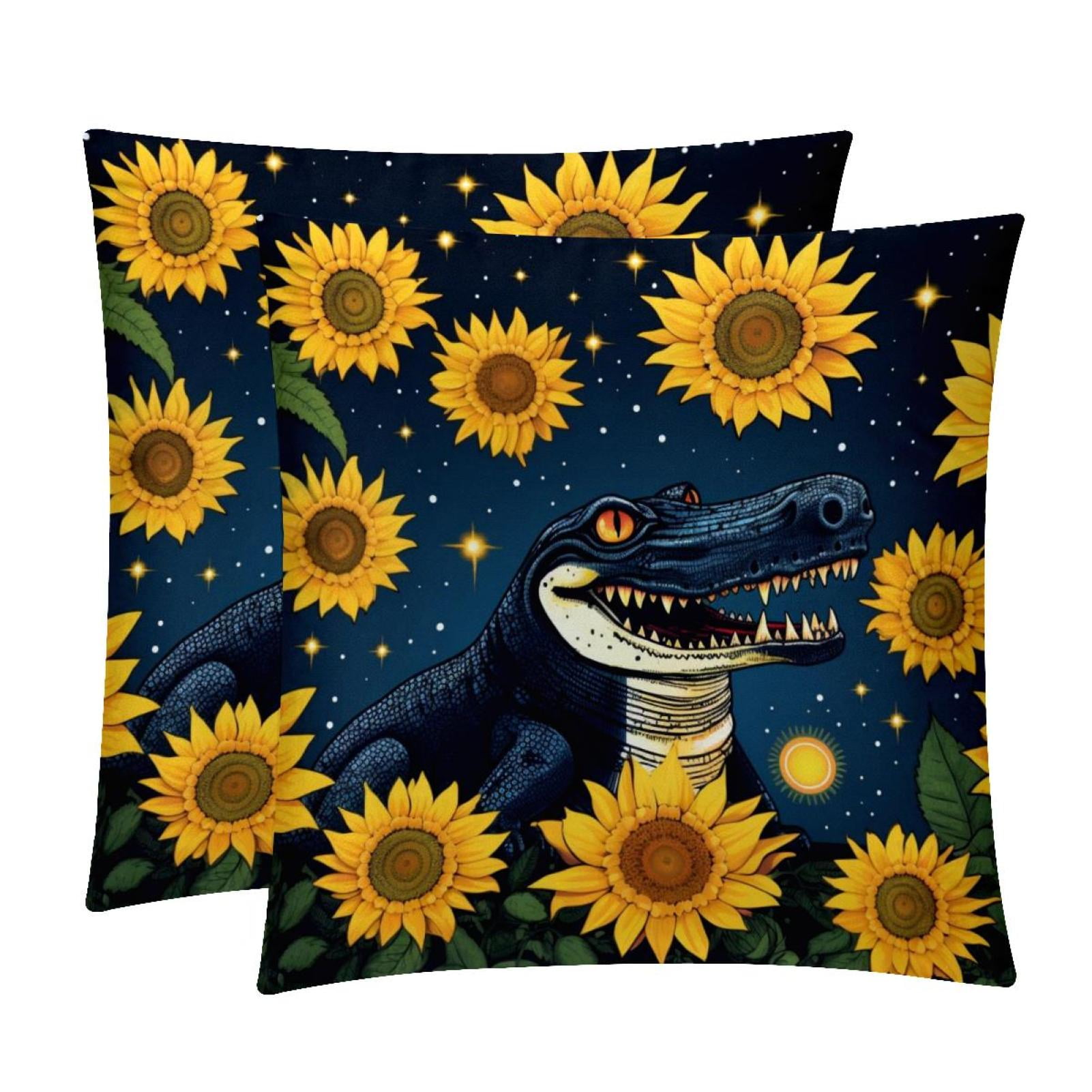 Crocodile Velvet Throw Covers Pillows with Unique Patterns - Set of 2 ...