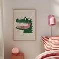 thumbnail image 1 of Crocodile Wall Art Print For Kids Room, Fun Animal Art, Playful Baby Croc Illustration For Nursery Decor, Nursery Art, Wall Art, Modern Wall Decor, 16x24 UNFRAMED, 1 of 2