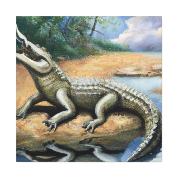 Crocodile in Nature - Canvas