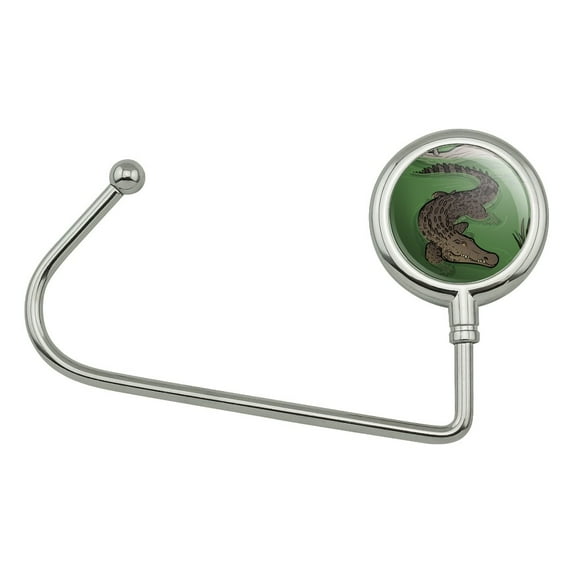 Crocodile in Swamp Purse Bag Hanger Holder Hook